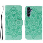 Custodia in pelle con motivo Sun Mandala per Samsung Galaxy A06 4G/5G, A07 5G