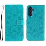 Custodia in pelle con motivo Sun Mandala per Samsung Galaxy A36