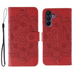 Custodia in pelle con motivo Sun Mandala per Samsung Galaxy A06 4G/5G, A07 5G