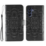 Custodia in pelle con motivo Sun Mandala per Samsung Galaxy A06 4G/5G, A07 5G