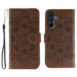 Custodia in pelle con motivo Sun Mandala per Samsung Galaxy A06 4G/5G, A07 5G