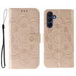 Custodia in pelle con motivo Sun Mandala per Samsung Galaxy A06 4G/5G, A07 5G
