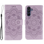 Custodia in pelle con motivo Sun Mandala per Samsung Galaxy A06 4G/5G, A07 5G