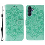 Custodia in pelle con motivo Sun Mandala per Samsung Galaxy A06 4G/5G, A07 5G