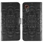 Custodia in pelle con motivo Sun Mandala per Samsung Galaxy A36