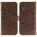Custodia in pelle con motivo Sun Mandala per Samsung Galaxy A36