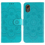 Custodia in pelle con motivo Sun Mandala per Samsung Galaxy A36
