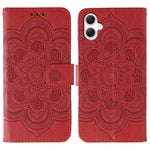 Custodia in pelle con motivo Sun Mandala per Samsung Galaxy A06 4G/5G, A07 5G