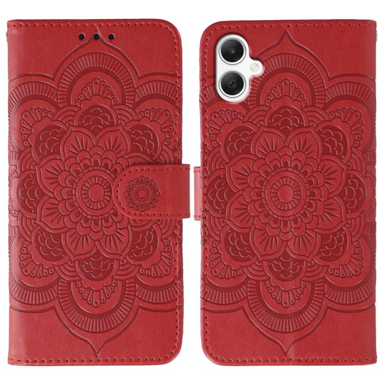 Custodia in pelle con motivo Sun Mandala per Samsung Galaxy A06 4G/5G, A07 5G