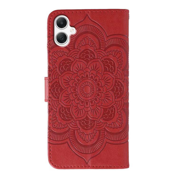 Custodia in pelle con motivo Sun Mandala per Samsung Galaxy A06 4G/5G, A07 5G