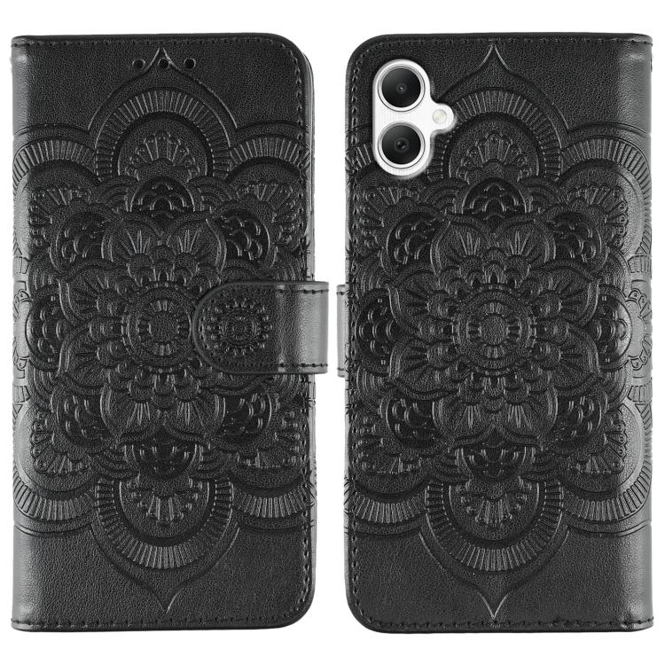 Custodia in pelle con motivo Sun Mandala per Samsung Galaxy A06 4G/5G, A07 5G