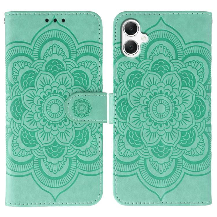 Custodia in pelle con motivo Sun Mandala per Samsung Galaxy A06 4G/5G, A07 5G
