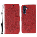 Custodia in pelle con motivo Sun Mandala per Samsung Galaxy S26 Edge 5G