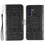 Custodia in pelle con motivo Sun Mandala per Samsung Galaxy S26 Edge 5G