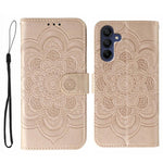 Custodia in pelle con motivo Sun Mandala per Samsung Galaxy S26 Edge 5G