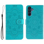 Custodia in pelle con motivo Sun Mandala per Samsung Galaxy S26 Edge 5G