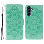 Custodia in pelle con motivo Sun Mandala per Samsung Galaxy S26 Edge 5G