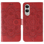 Custodia in pelle con motivo Sun Mandala per Samsung Galaxy S26 Edge 5G