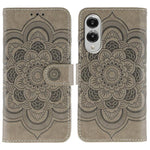 Custodia in pelle con motivo Sun Mandala per Samsung Galaxy S26 Edge 5G