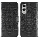 Custodia in pelle con motivo Sun Mandala per Samsung Galaxy S26 Edge 5G