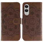Custodia in pelle con motivo Sun Mandala per Samsung Galaxy S26 Edge 5G