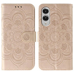 Custodia in pelle con motivo Sun Mandala per Samsung Galaxy S26 Edge 5G