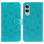 Custodia in pelle con motivo Sun Mandala per Samsung Galaxy S26 Edge 5G