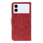 Custodia in pelle con motivo Sun Mandala per Samsung Galaxy S26 Edge 5G