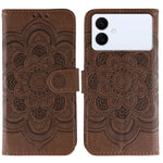 Custodia in pelle con motivo Sun Mandala per Samsung Galaxy S26 Edge 5G