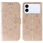 Custodia in pelle con motivo Sun Mandala per Samsung Galaxy S26 Edge 5G