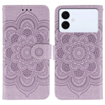Custodia in pelle con motivo Sun Mandala per Samsung Galaxy S26 Edge 5G