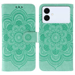 Custodia in pelle con motivo Sun Mandala per Samsung Galaxy S26 Edge 5G