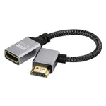 Cavo di prolunga HDMI maschio a femmina 4K UHD Adattatore TV per computer, lunghezza: 20 cm, Upward Bend, Downward Bend, Left Elbow, Right Elbow