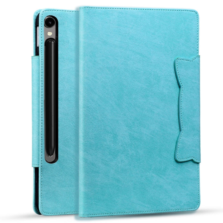 Custodia per tablet smart in pelle con fibbia gatto, For Samsung Galaxy Tab S9 FE / S9 / S8, For Samsung Galaxy Tab S10 Lite / S10 FE, For Samsung Galaxy Tab S11, For Samsung Galaxy Tab S9+ / S8+ / S7+