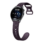 Cinturino per orologio in silicone con fibbia a forma di farfalla con stampa leopardata concava, 20mm