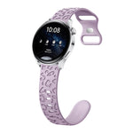 Cinturino per orologio in silicone con fibbia a forma di farfalla con stampa leopardata concava, 20mm
