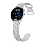 Cinturino per orologio in silicone con fibbia a forma di farfalla con stampa leopardata concava, 20mm