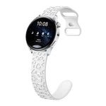 Cinturino per orologio in silicone con fibbia a forma di farfalla con stampa leopardata concava, 22mm