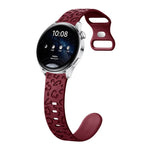 Cinturino per orologio in silicone con fibbia a forma di farfalla con stampa leopardata concava, 22mm