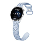 Cinturino per orologio in silicone con fibbia a forma di farfalla con stampa leopardata concava, 22mm