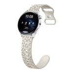 Cinturino per orologio in silicone con fibbia a forma di farfalla con stampa leopardata concava, 22mm