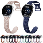Cinturino per orologio in silicone con fibbia a forma di farfalla con stampa leopardata concava, 20mm