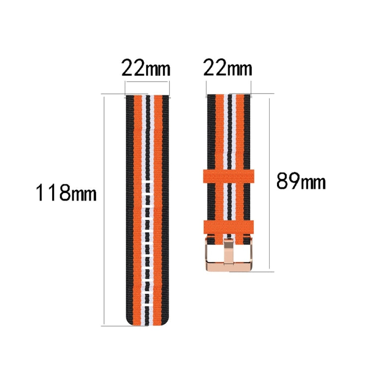 Cinturino strutturato in nylon intrecciato, dimensioni: misura libera 22 mm, For Galaxy Watch 3 45mm