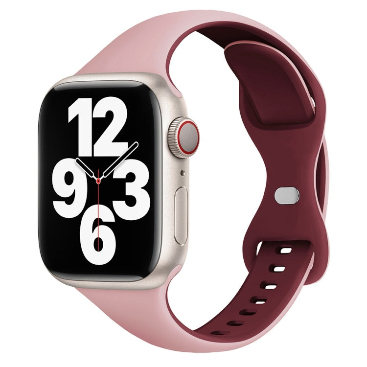 Cinturino per orologio in silicone sottile con fibbia a farfalla bicolore, For Apple Watch Series 4 40mm, For Apple Watch Series 3 38mm, For Apple Watch Series 3 42mm