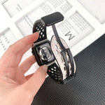 Cinturino per orologio in pelle PU con fibbia pieghevole stile foro, For Apple Watch Series 10 46mm, For Apple Watch Series 10 42mm, For Apple Watch SE 2023 44mm, For Apple Watch SE 2023 40mm, For Apple Watch Ultra 2 49mm, For Apple Watch Series 9 45mm...
