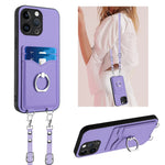 Custodia per telefono porta carte con anello in corda a tracolla R20, For iPhone 15 Pro Max, For iPhone 15 Pro, For iPhone 15 Plus, For iPhone 15
