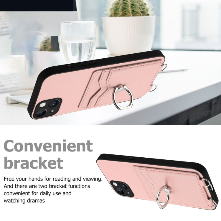 Custodia per telefono porta carte con anello in corda a tracolla R20, For iPhone 14 Plus, For iPhone 14, For iPhone 14 Pro, For iPhone 14 Pro Max