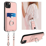 Custodia per telefono porta carte con anello in corda a tracolla R20, For iPhone 14 Plus, For iPhone 14, For iPhone 14 Pro, For iPhone 14 Pro Max