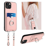 Custodia per telefono porta carte con anello in corda a tracolla R20, For iPhone 14 Plus, For iPhone 14, For iPhone 14 Pro, For iPhone 14 Pro Max