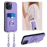 Custodia per telefono porta carte con anello in corda a tracolla R20, For iPhone SE 2022 / SE 2020 / 8, For iPhone 13 Pro Max, For iPhone 13 Pro, For iPhone 13